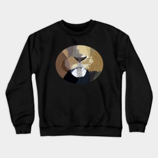 Lion Mouth Abstract Face Crewneck Sweatshirt